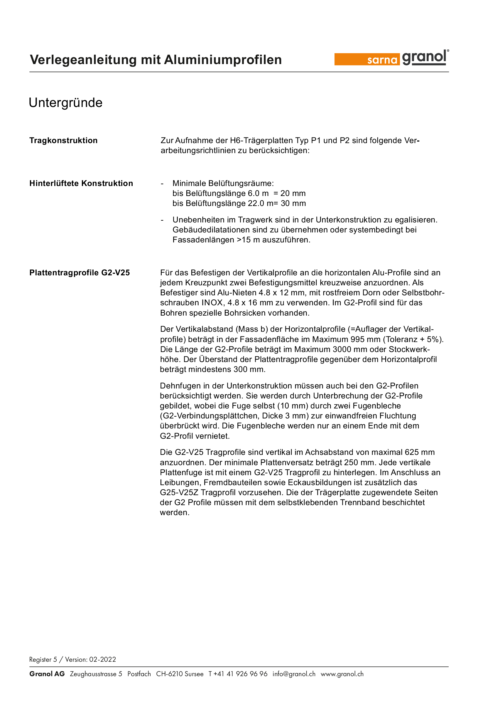 Verlegeanleitung