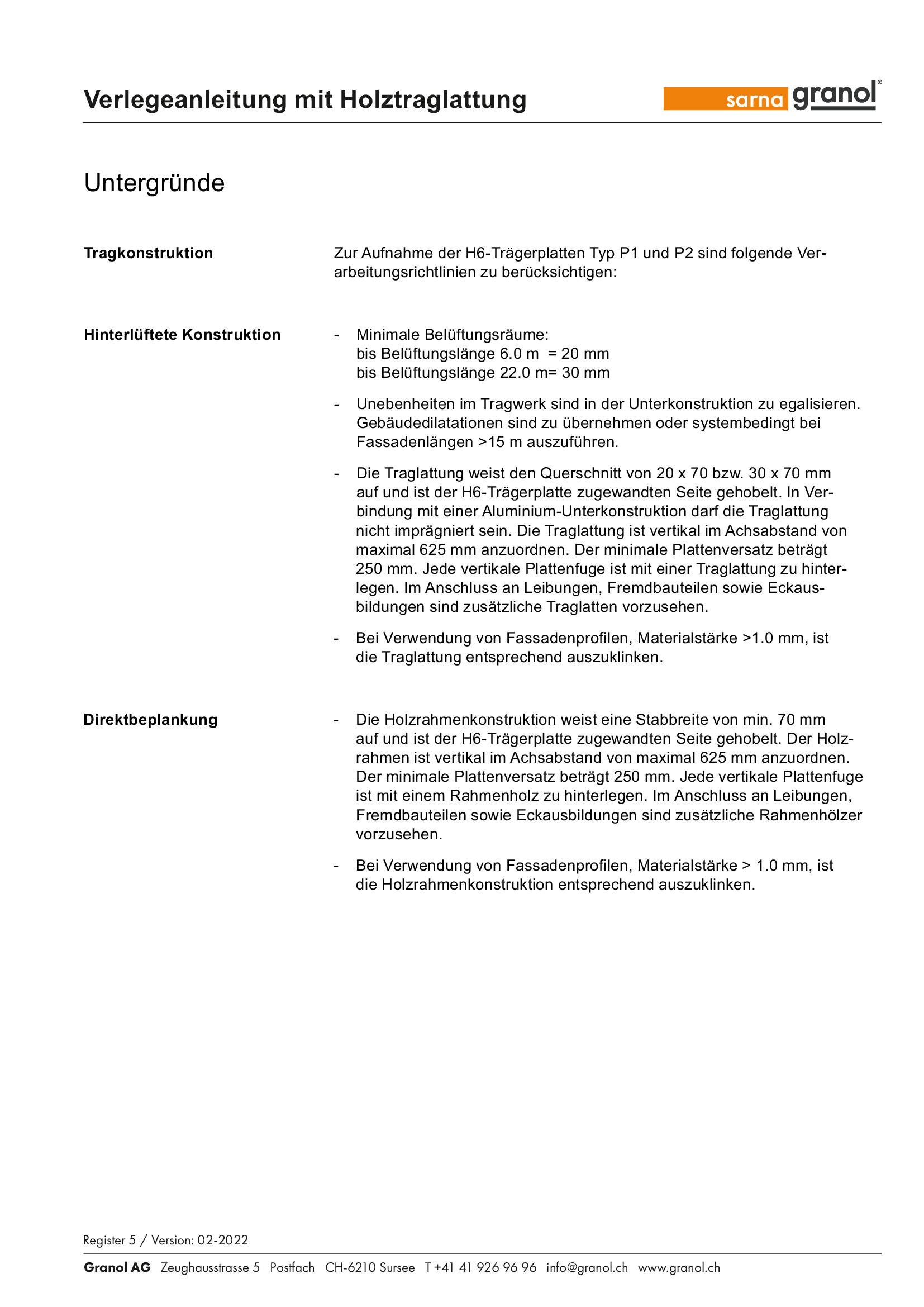 Verlegeanleitung 